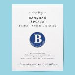 Sports Award Banquet Football Softball Flyer<br><div class="desc">Easily customise this simple and classic sports award banquet flyer!  Use for your school,  business,  church,  or community football,  softball,  baseball,  soccer,  etc. league.</div>