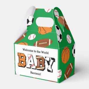 Sports Baby Shower Gender Neutral Favour Box