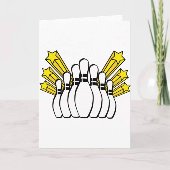 Sports Ball Bowling Coach Team Game Strike Card (Front)