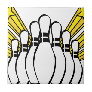 Sports Ball Bowling Coach Team Game Strike Ceramic Tile