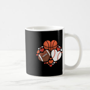 Sports Ball Hearts Football Basketball Baseball Va Coffee Mug