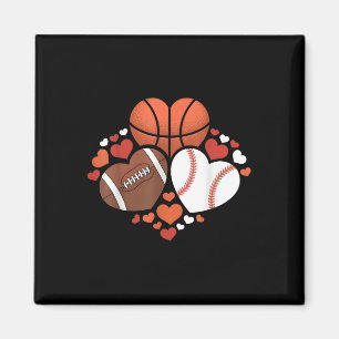 Sports Ball Hearts Football Basketball Baseball Va Magnet
