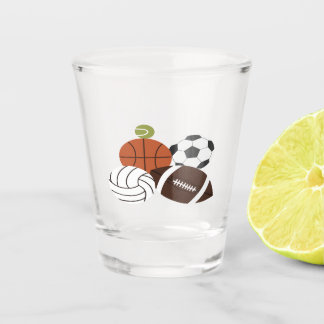 sports ball illustration shot glass