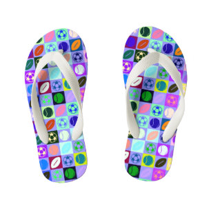 Sports Ball Pattern Flip Flops