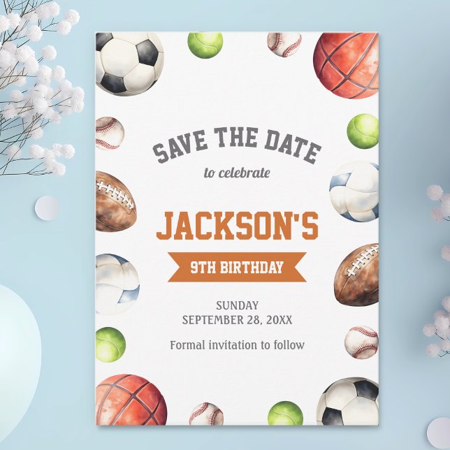 Sports Balls All Sports Let's Have a Ball Save The Date (Creator Uploaded)