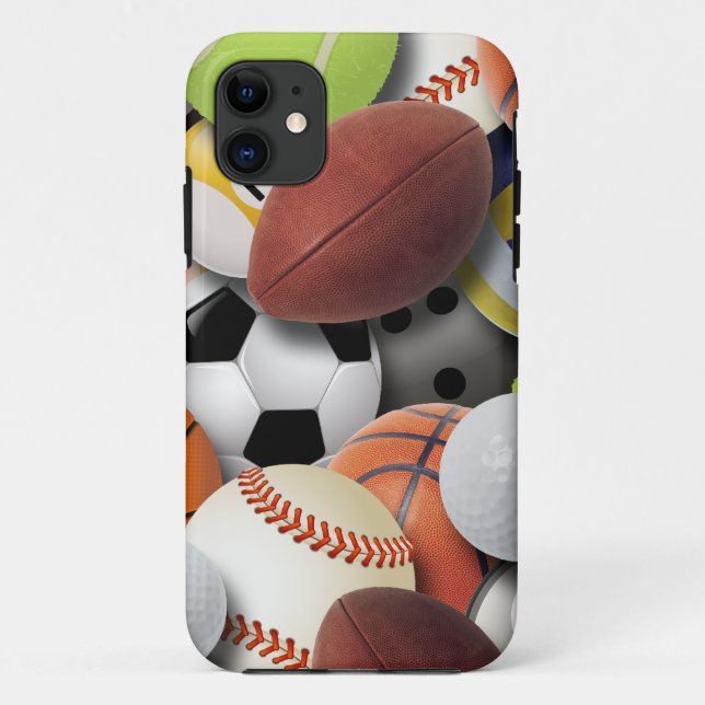 Sports Balls Collage Case-Mate iPhone Case (Back)