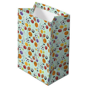 Sports Balls Design Medium Gift Bag