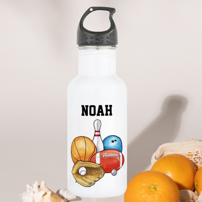 Sports Balls Personalised 532 Ml Water Bottle (Creator Uploaded)