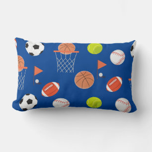 Sports Balls Theme Collection Lumbar Pillow