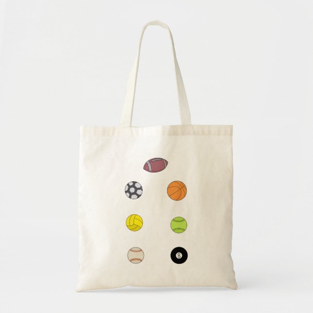 Sports Balls Tote Bag (Front)
