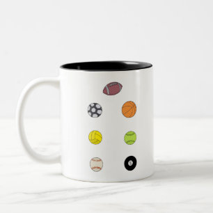 Sports Balls Two-Tone Coffee Mug