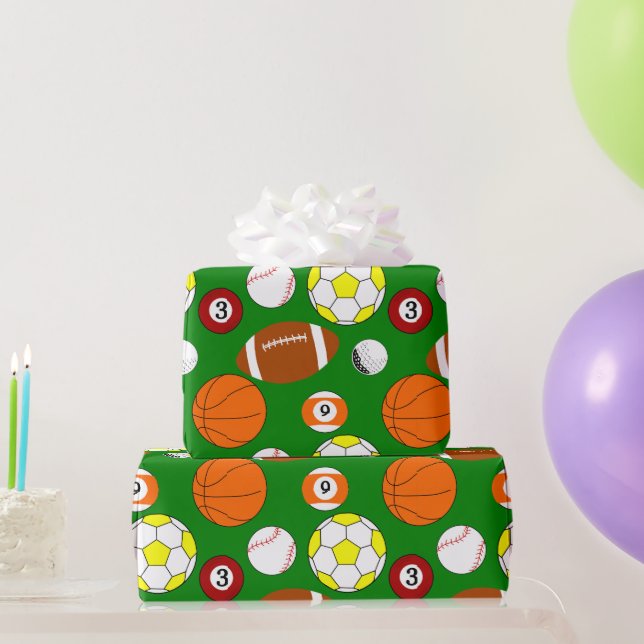 Sports Balls  Wrapping Paper (Party Gifts)