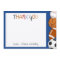 Sports Baseball Football Birthday Thank You Card