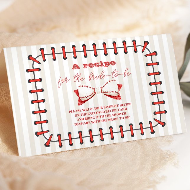 Sports Baseball Homerun  Bridal Shower Enclosure Card (Creator Uploaded)