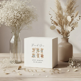 Sports bear baby shower, we can bearly wait favour box