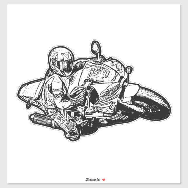 Sports Bike Sticker (Sheet)