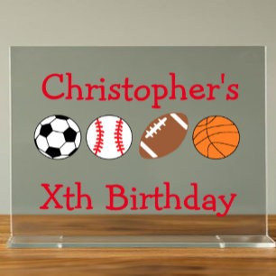 Sports Birthday Acrylic Sign