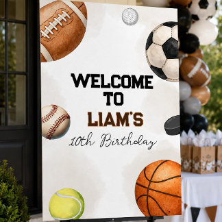 Sports Birthday | All Sports Ball Birthday Party Poster