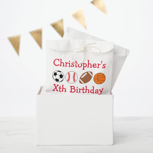 Sports Birthday Favour Bag (Party)