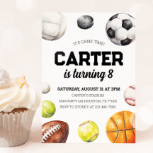 Sports Birthday Invitation