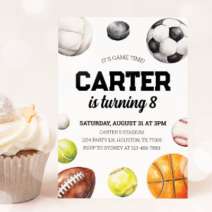 Sports Birthday Invitation