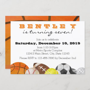 Sports Birthday Invitation