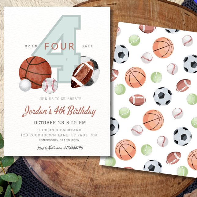 Sports Birthday Invitation Template, Let's Have a  (Creator Uploaded)