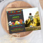 Sports Birthday Invitation with photo<br><div class="desc">Sports Invitation,  Sports Birthday,  Sports birthday party,  Boy Birthday Invitation,  Birthday Invitation,  Sports invitation with photo</div>