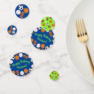 Sports Birthday Party Kids Cute Confetti