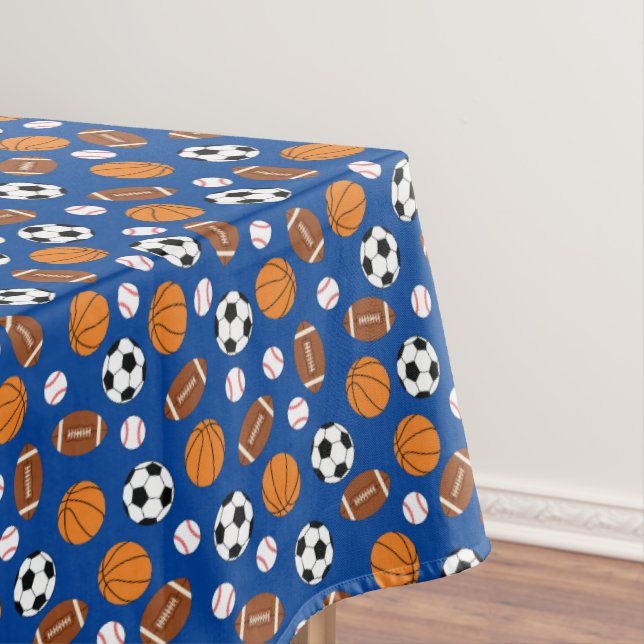 Sports Birthday Party Kids Cute Tablecloth (In Situ)