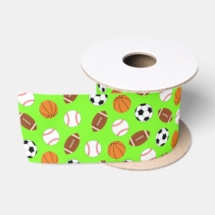 Sports Birthday Party Satin Ribbon