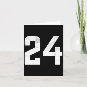 Sports Block Number 24 For Football Baseball Baske Card