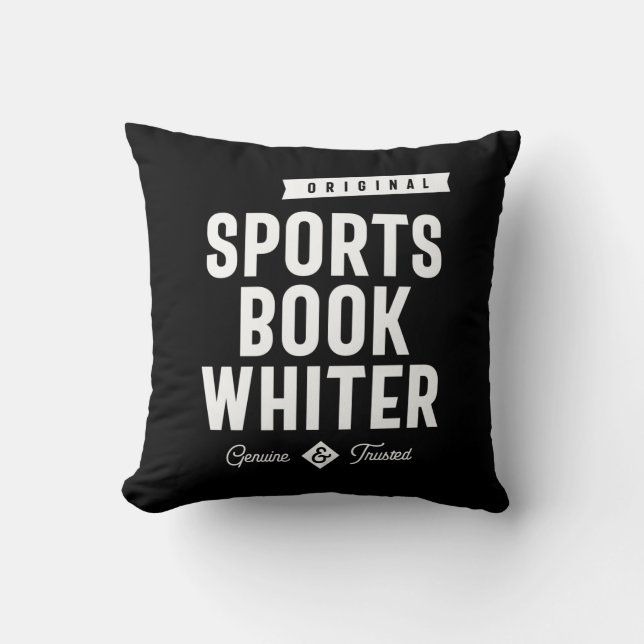 Sports Book Whiter Job Title Gift Cushion (Front)