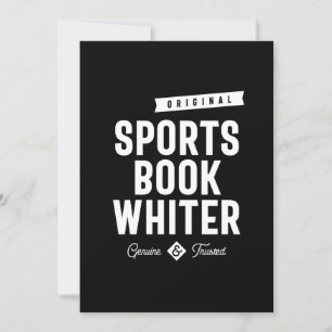 Sports Book Whiter Job Title Gift Invitation