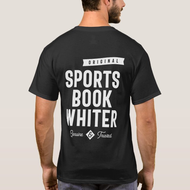 Sports Book Whiter Job Title Gift T-Shirt (Back)