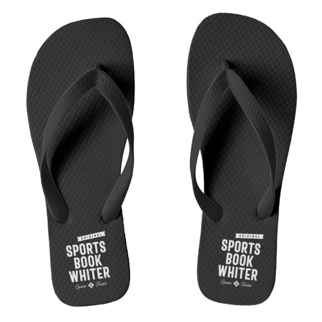Sports Book Whiter Job Title Gift Thongs (Footbed)