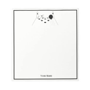 Sports Bowling Ball and Pins Notepad