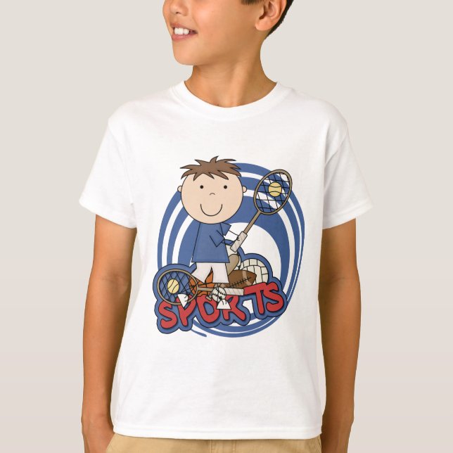 Sports Boy Tennis T-shirts and Gifts (Front)