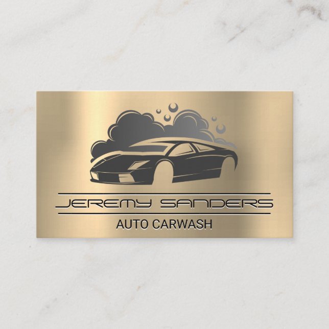 Sports Car Auto Car Wash Business Card (Front)