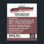 Sports Car, Auto Mechanic & Repairs Advertising Flyer<br><div class="desc">Sports Car,  Auto Mechanic & Repairs Advertising Flyers By The Business Card Store.</div>