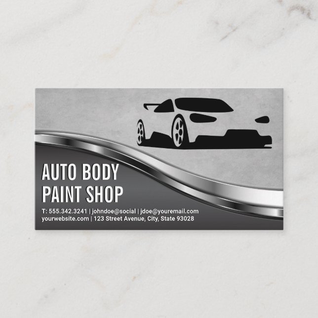 Sports Car | Auto Services Business Card (Front)