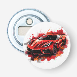 Sports Car Button Bottle Opener
