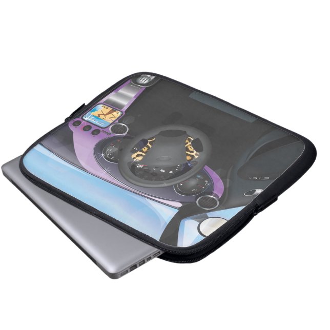 Sports Car Dashboard Laptop Sleeve (Front Bottom)