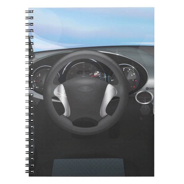 Sports Car Dashboard Notebook (Front)