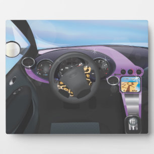 Sports Car Dashboard Plaque