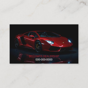 Sports Car Dealership Business Card