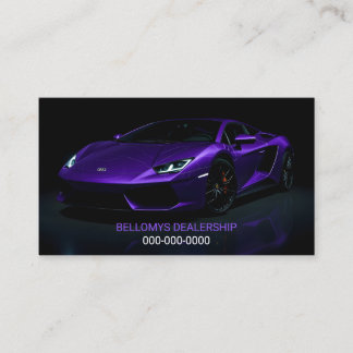 Sports Car Dealership Business Card