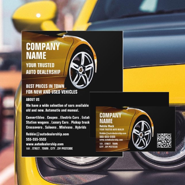 Sports Car Design, Auto Dealer Business Card (Creator Uploaded)