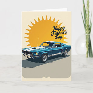 Sports Car Fathers Day Design Card