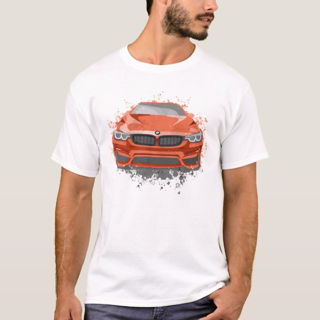 Sports Car Illuin Red Color T-Shirt (Front)